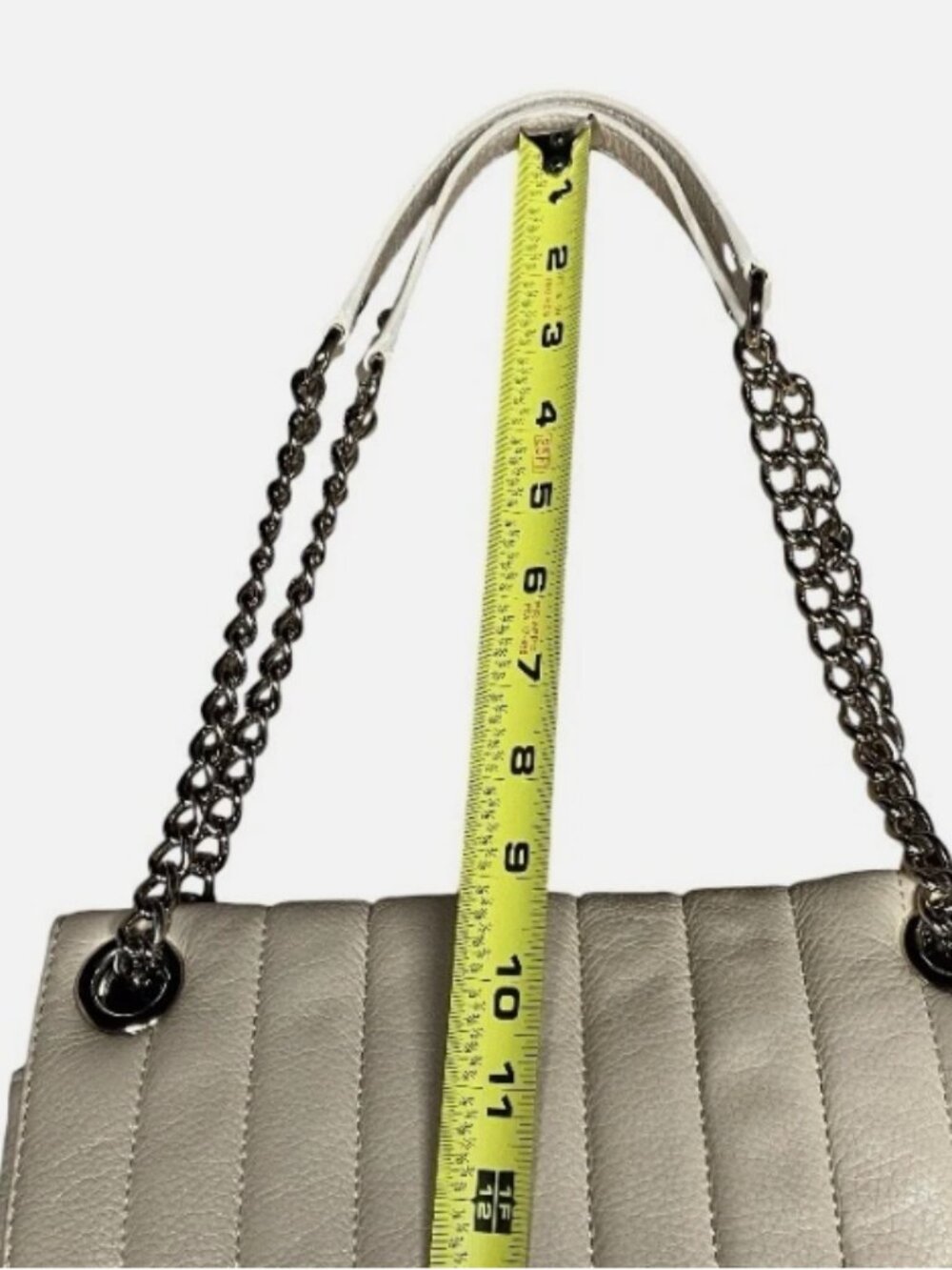 KATE SPADE NEW YORK CLASSIC GOLD COAST BEIGE QUILTED LEATHER PURSE ADJ STRAP - Picture 3 of 13